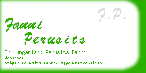 fanni perusits business card